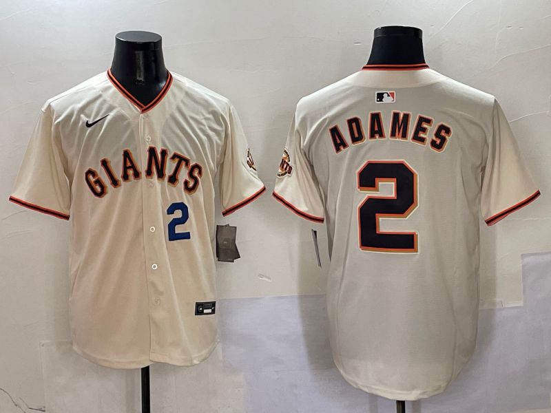 Men San Francisco Giants #2 Asames Cream Game 2025 Nike MLB Jersey style 2